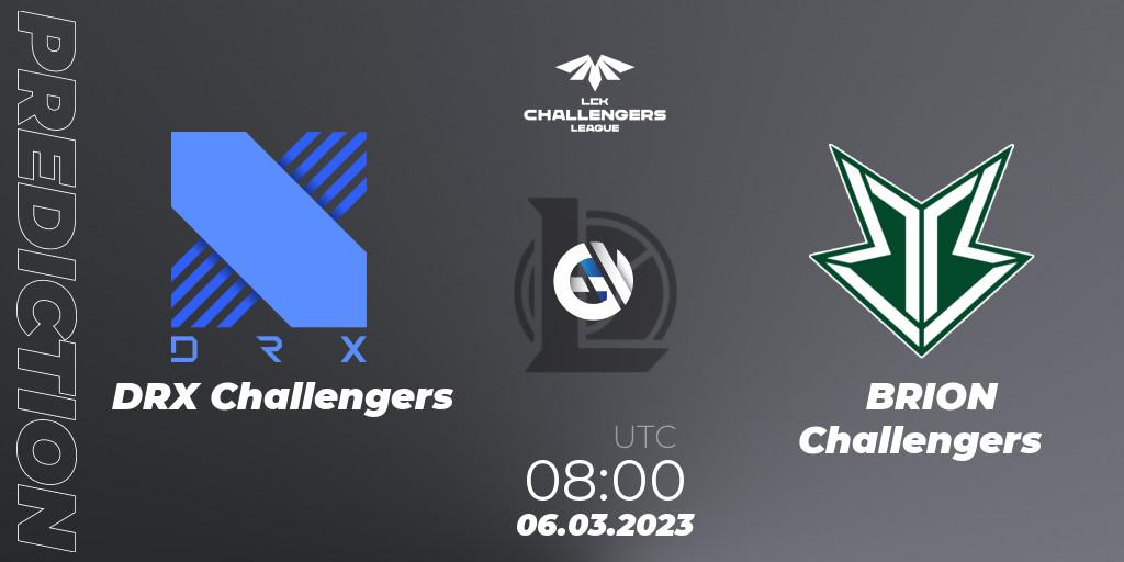 DRX Challengers - Brion Esports Challengers: ennuste. 06.03.2023 at 07:20, LoL, LCK Challengers League 2023 Spring