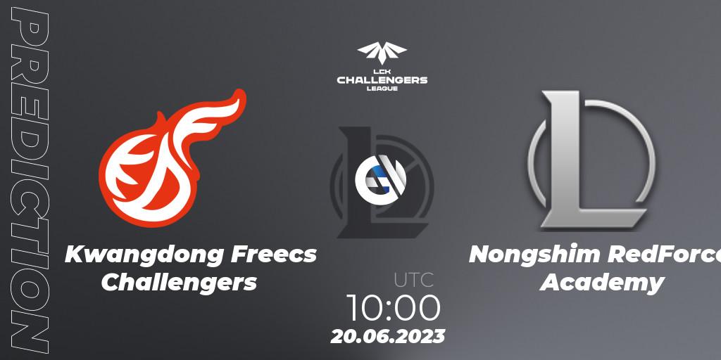 Kwangdong Freecs Challengers - Nongshim RedForce Academy: ennuste. 20.06.23, LoL, LCK Challengers League 2023 Summer - Group Stage