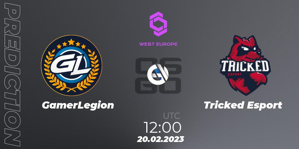 GamerLegion - Tricked Esport: ennuste. 20.02.2023 at 12:00, Counter-Strike (CS2), CCT West Europe Series #1
