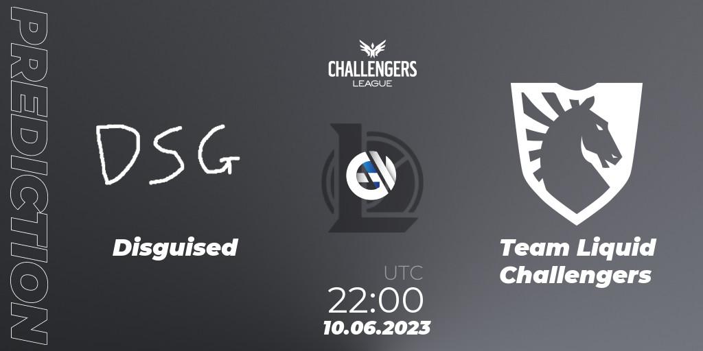 Disguised - Team Liquid Challengers: ennuste. 10.06.2023 at 22:00, LoL, North American Challengers League 2023 Summer - Group Stage