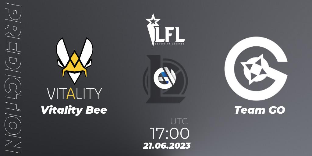 Vitality Bee - Team GO: ennuste. 21.06.2023 at 17:00, LoL, LFL Summer 2023 - Group Stage