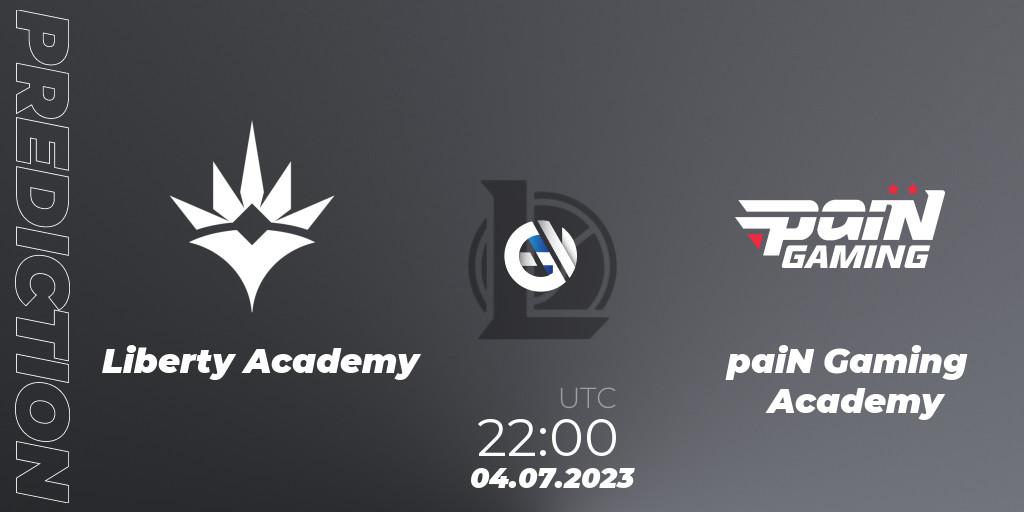 Liberty Academy - paiN Gaming Academy: ennuste. 04.07.2023 at 22:00, LoL, CBLOL Academy Split 2 2023 - Group Stage