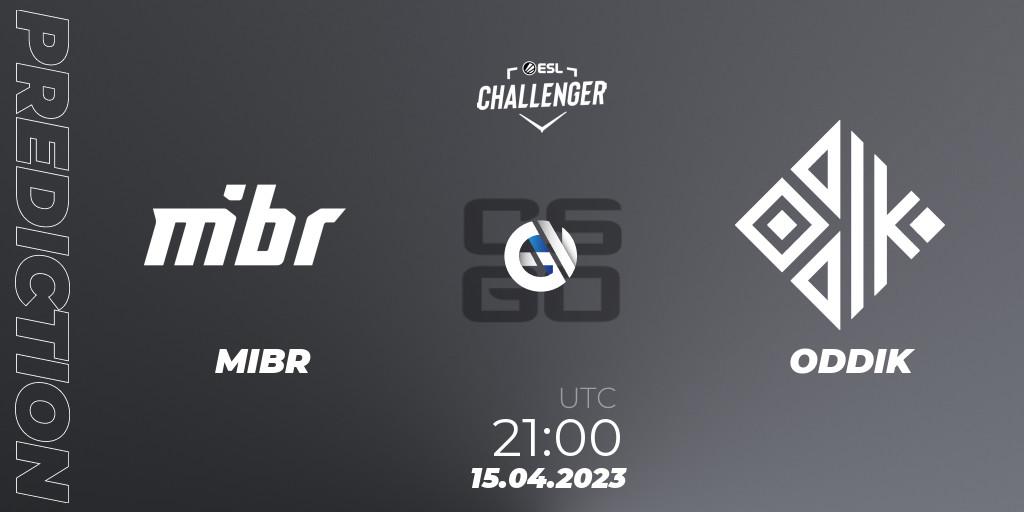MIBR - ODDIK: ennuste. 15.04.2023 at 21:50, Counter-Strike (CS2), ESL Challenger Katowice 2023: South American Open Qualifier