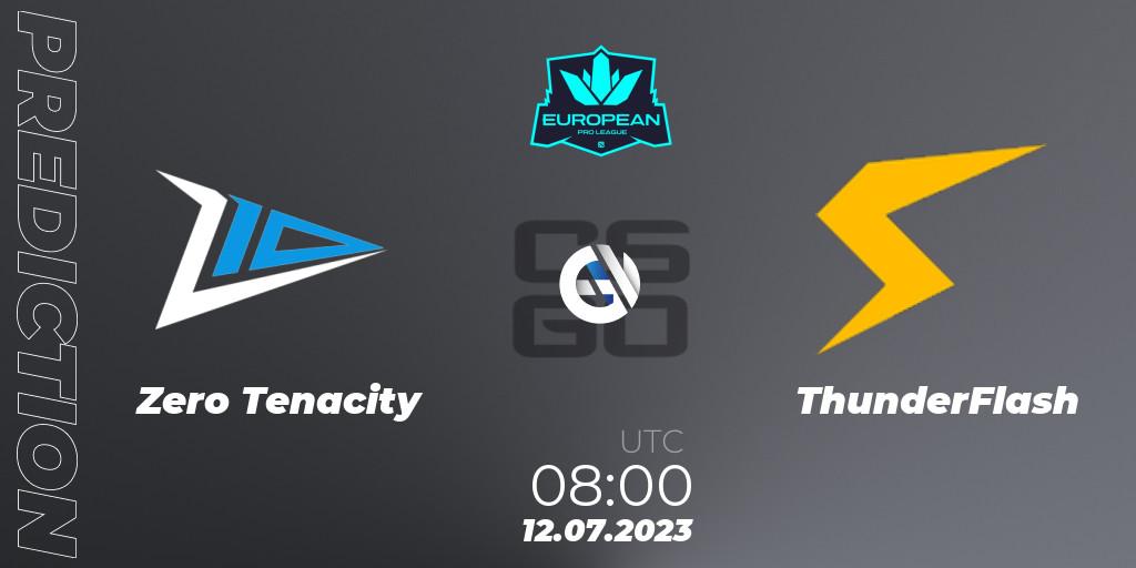 Zero Tenacity - ThunderFlash: ennuste. 12.07.23, CS2 (CS:GO), European Pro League Season 9