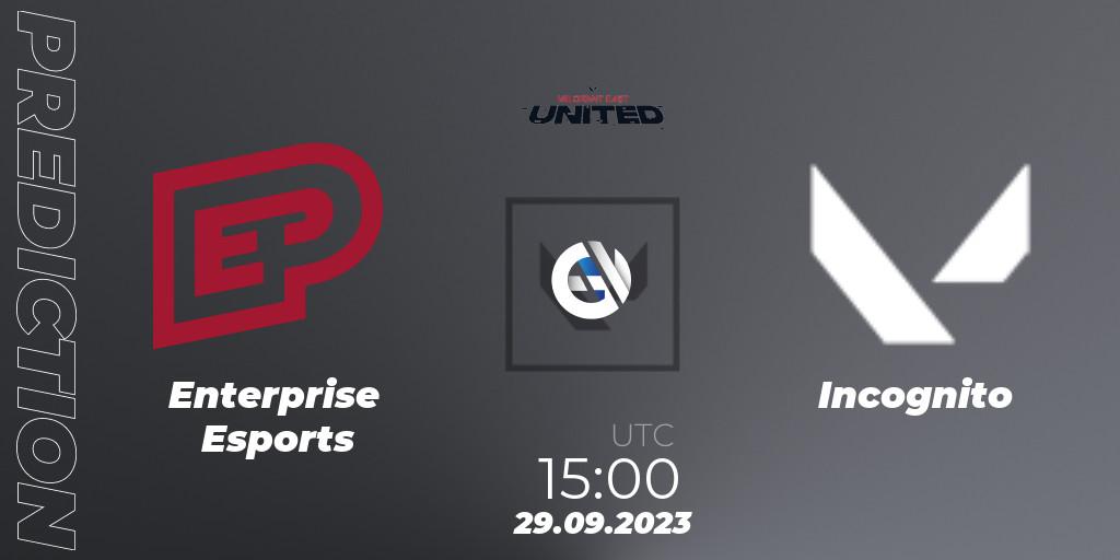 Enterprise Esports - Incognito: ennuste. 29.09.2023 at 15:00, VALORANT, VALORANT East: United: Season 2: Stage 3 - League