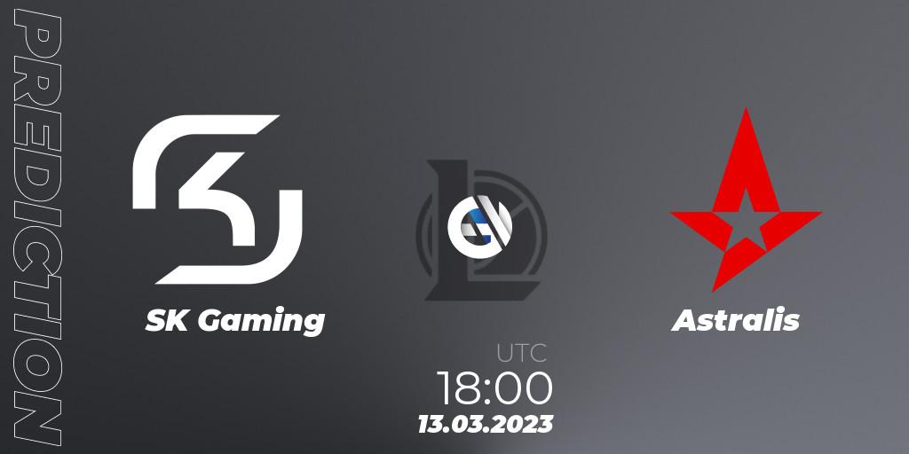 SK Gaming - Astralis: ennuste. 13.03.2023 at 17:00, LoL, LEC Spring 2023 - Regular Season