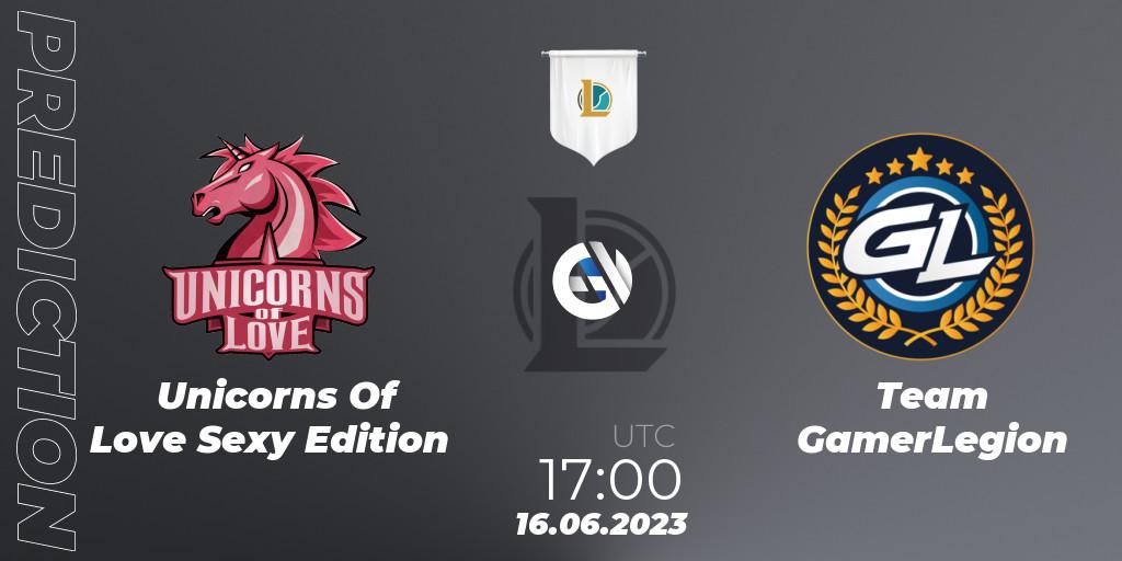 Unicorns Of Love Sexy Edition - Team GamerLegion: ennuste. 16.06.23, LoL, Prime League Summer 2023 - Group Stage