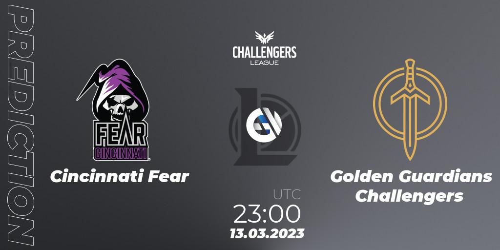 Cincinnati Fear - Golden Guardians Challengers: ennuste. 13.03.23, LoL, NACL 2023 Spring - Playoffs