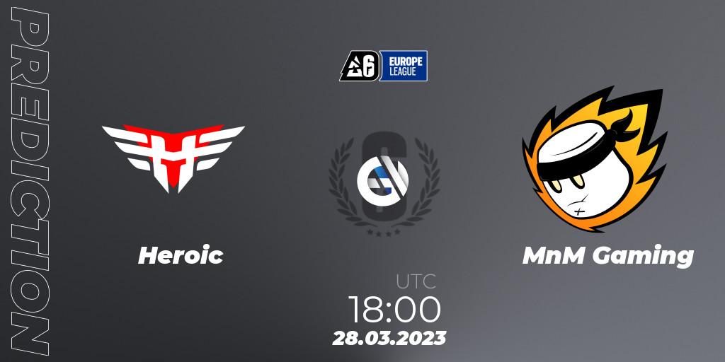Heroic - MnM Gaming: ennuste. 28.03.2023 at 17:30, Rainbow Six, Europe League 2023 - Stage 1