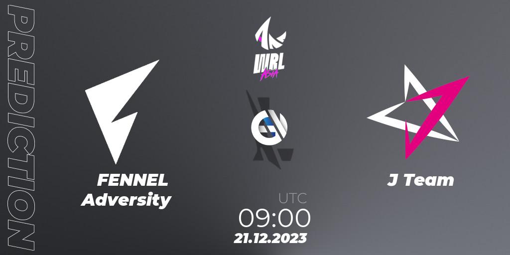 FENNEL Adversity - J Team: ennuste. 21.12.2023 at 09:00, Wild Rift, WRL Asia 2023 - Season 2 - Regular Season
