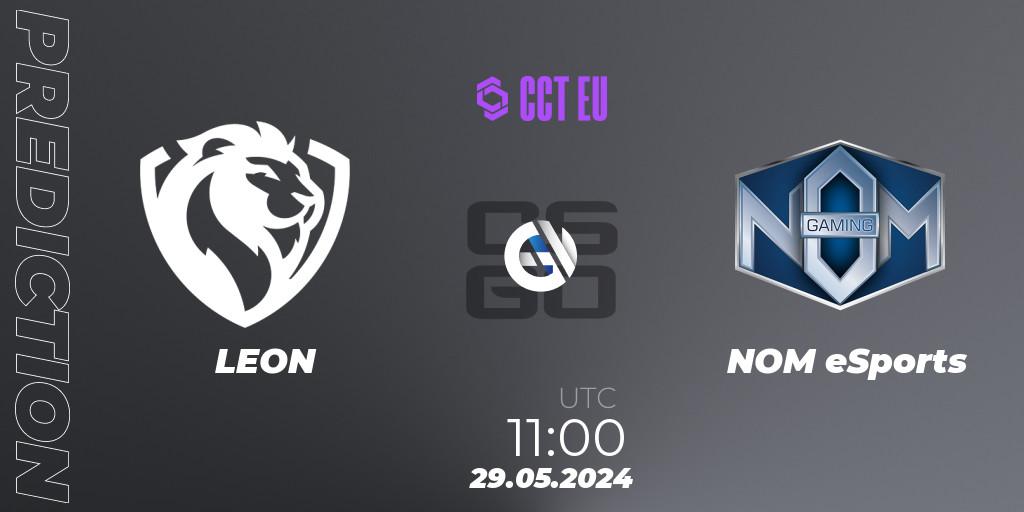 LEON - NOM eSports: ennuste. 29.05.2024 at 08:00, Counter-Strike (CS2), CCT Season 2 Europe Series 5 Closed Qualifier