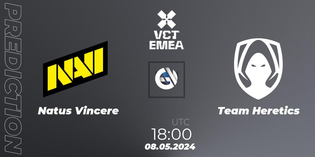 Natus Vincere - Team Heretics: ennuste. 08.05.2024 at 18:30, VALORANT, VCT 2024: EMEA Stage 1