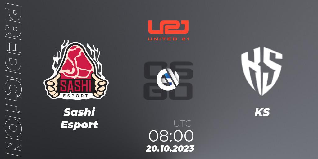  Sashi Esport - KS: ennuste. 20.10.2023 at 08:00, Counter-Strike (CS2), United21 Season 7