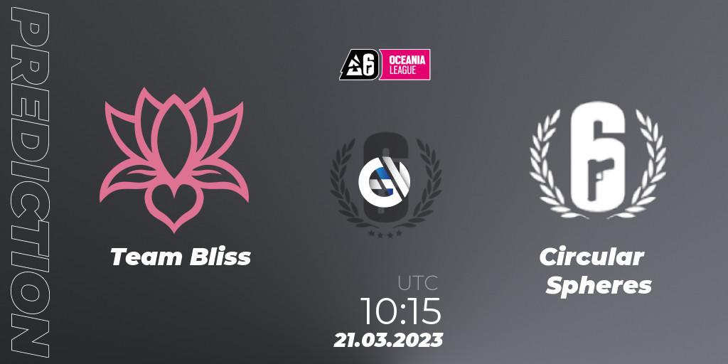 Team Bliss - Circular Spheres: ennuste. 21.03.23, Rainbow Six, Oceania League 2023 - Stage 1