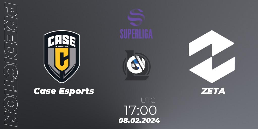 Case Esports - ZETA: ennuste. 08.02.2024 at 17:00, LoL, Superliga Spring 2024 - Group Stage