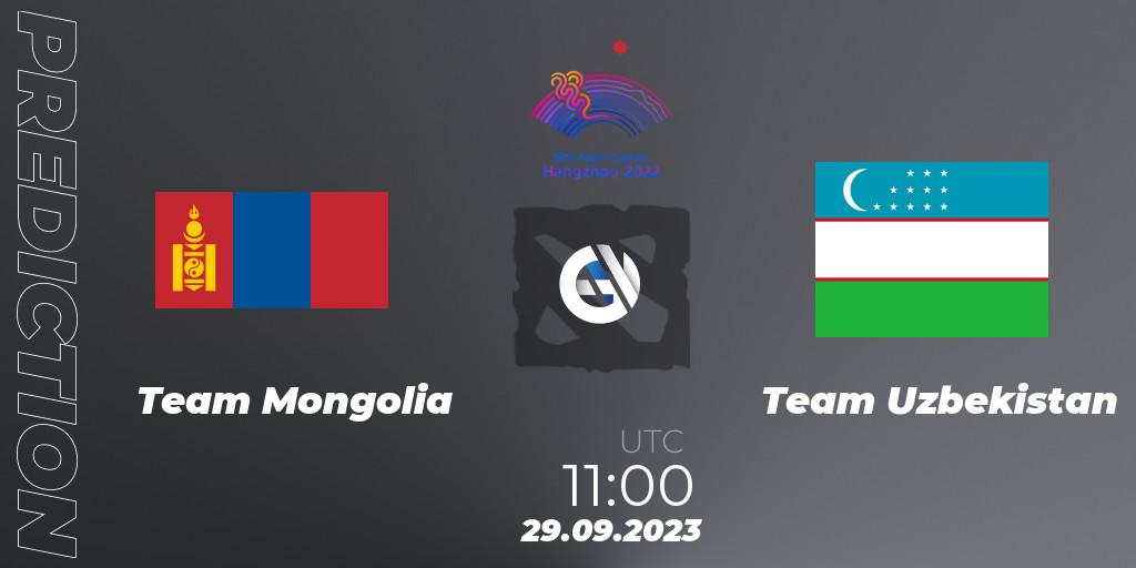 Team Mongolia - Team Uzbekistan: ennuste. 29.09.2023 at 11:00, Dota 2, 2022 Asian Games