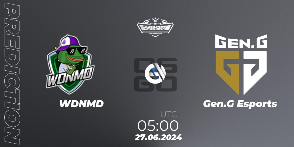 WDNMD - Gen.G Esports: ennuste. 27.06.2024 at 05:00, Counter-Strike (CS2), Asian Super League Season 4: Preliminary Stage