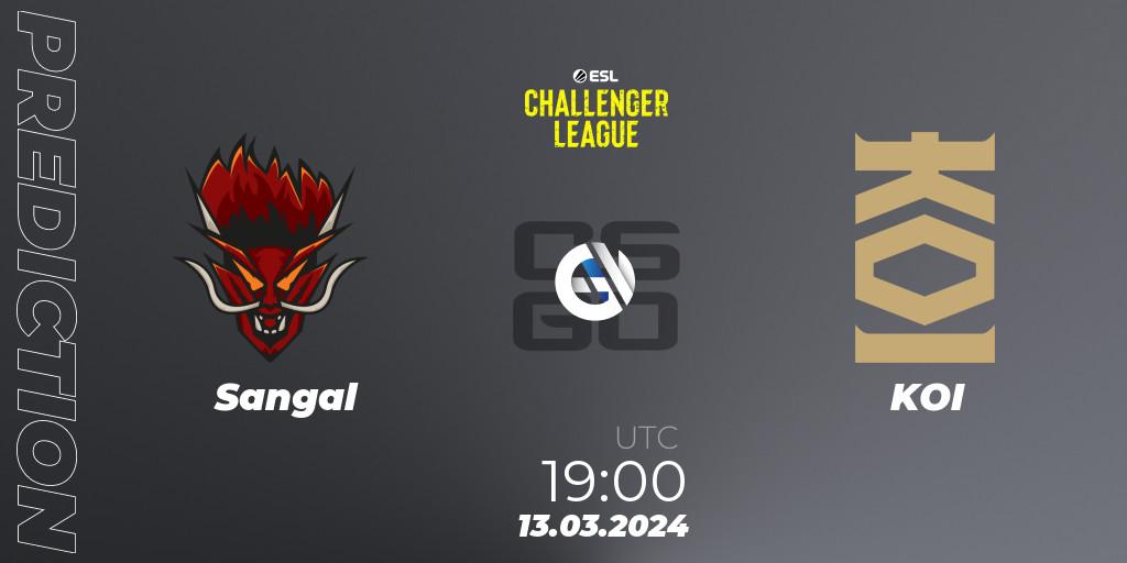 Sangal - KOI: ennuste. 13.03.24, CS2 (CS:GO), ESL Challenger League Season 47: Europe