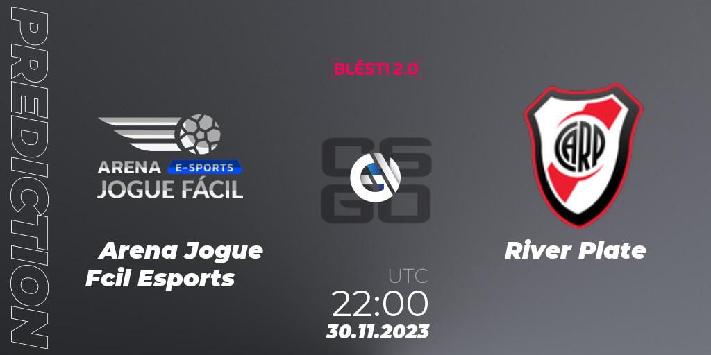 Arena Jogue Fácil Esports - River Plate: ennuste. 30.11.2023 at 17:00, Counter-Strike (CS2), BLÉSTI 2.0