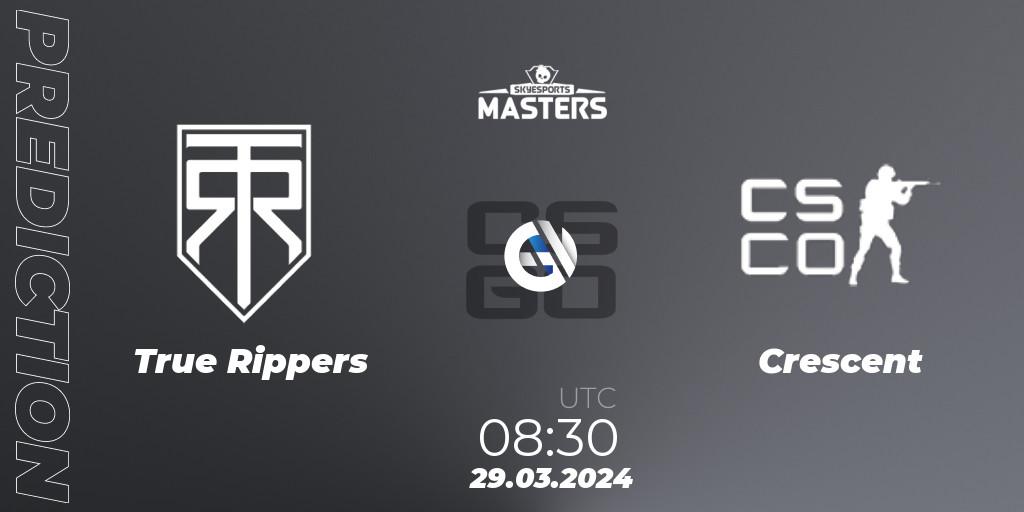 True Rippers - Crescent: ennuste. 29.03.24, CS2 (CS:GO), Skyesports Masters 2024: Indian Qualifier