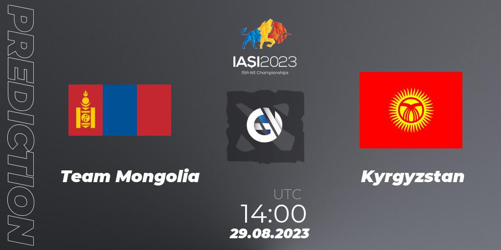Team Mongolia - Kyrgyzstan: ennuste. 29.08.2023 at 18:02, Dota 2, IESF World Championship 2023