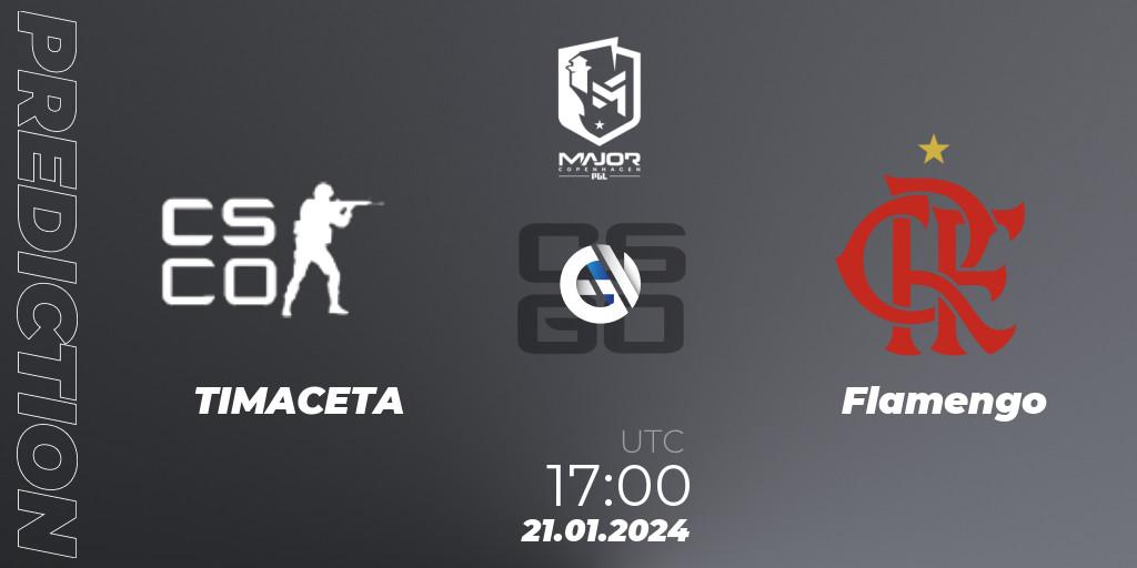 TIMACETA - Flamengo: ennuste. 21.01.2024 at 17:00, Counter-Strike (CS2), PGL CS2 Major Copenhagen 2024 South America RMR Closed Qualifier