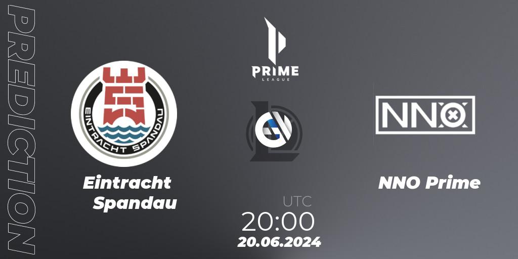 Eintracht Spandau - NNO Prime: ennuste. 20.06.2024 at 20:00, LoL, Prime League Summer 2024
