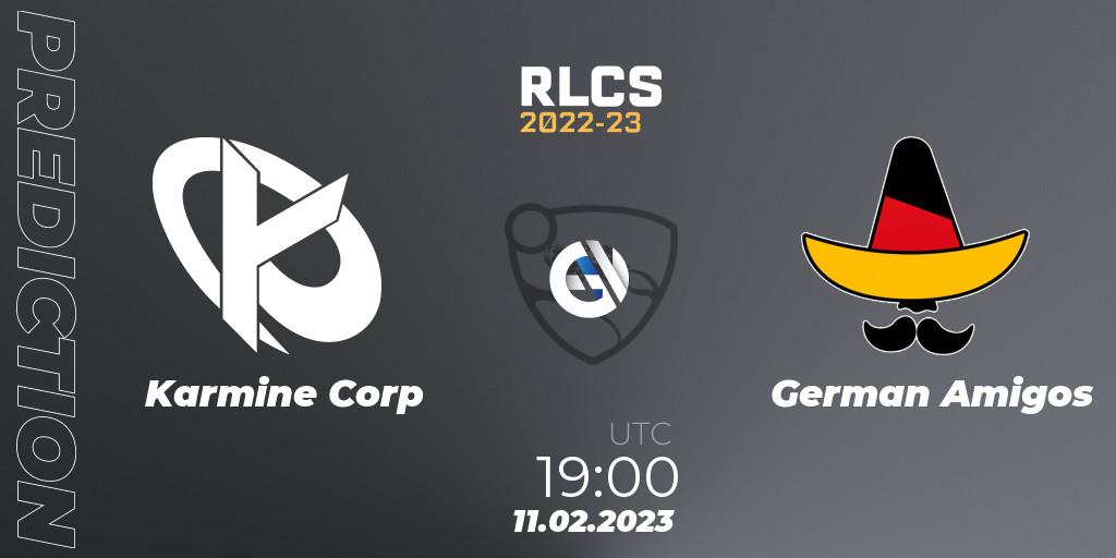 Karmine Corp - German Amigos: ennuste. 11.02.23, Rocket League, RLCS 2022-23 - Winter: Europe Regional 2 - Winter Cup