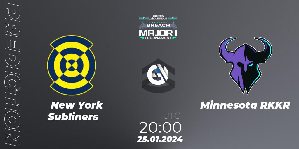 New York Subliners - Minnesota RØKKR: ennuste. 25.01.2024 at 20:00, Call of Duty, Call of Duty League 2024: Stage 1 Major