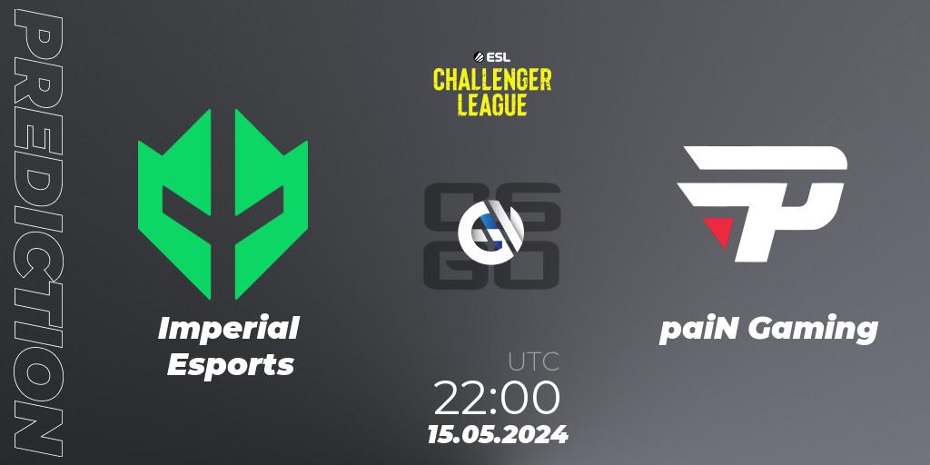 Imperial Esports - paiN Gaming: ennuste. 15.05.2024 at 22:00, Counter-Strike (CS2), ESL Challenger League Season 47: South America