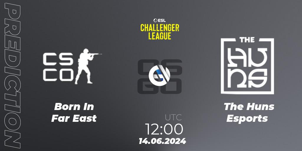 Born In Far East - The Huns Esports: ennuste. 14.06.2024 at 12:00, Counter-Strike (CS2), ESL Challenger League Season 47 Relegation: Asia