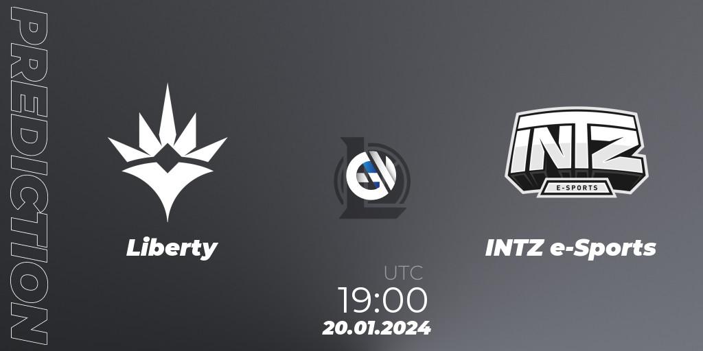 Liberty - INTZ e-Sports: ennuste. 20.01.24, LoL, CBLOL Split 1 2024 - Group Stage