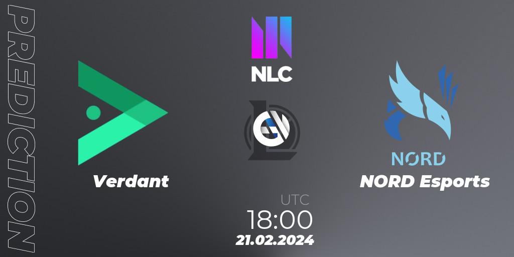 Verdant - NORD Esports: ennuste. 21.02.2024 at 18:00, LoL, NLC 1st Division Spring 2024