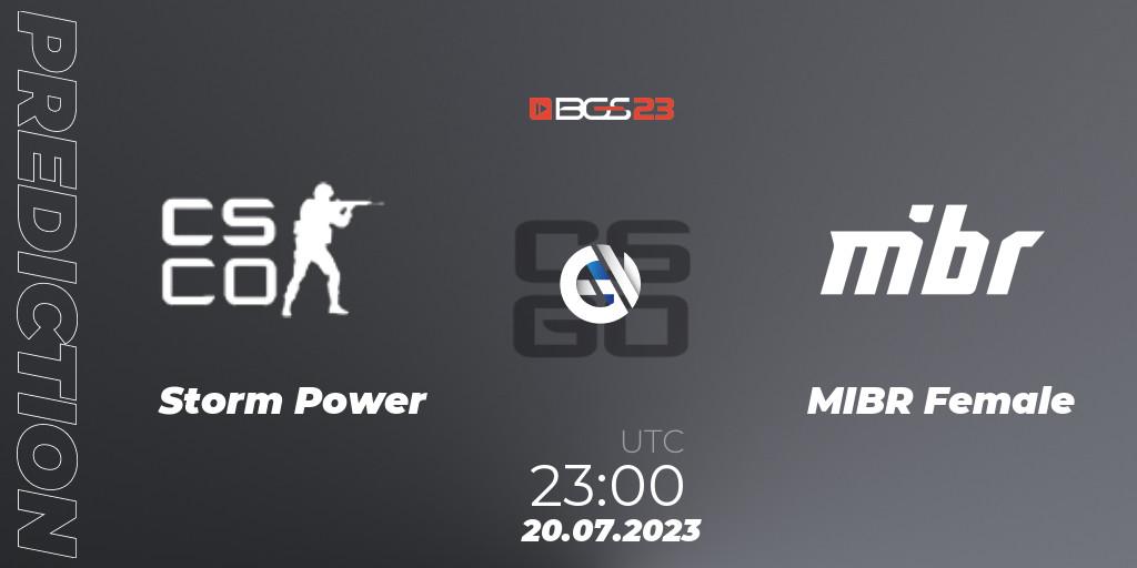 Storm Power - MIBR Female: ennuste. 20.07.2023 at 23:00, Counter-Strike (CS2), BGS Esports 2023 Female: Online Stage