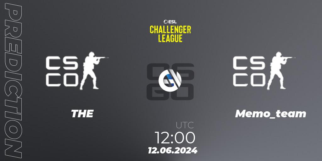 THE - Memo_team: ennuste. 12.06.2024 at 12:00, Counter-Strike (CS2), ESL Challenger League Season 47 Relegation: Asia