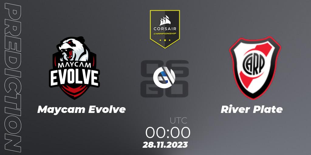 Maycam Evolve - River Plate: ennuste. 28.11.2023 at 00:00, Counter-Strike (CS2), Corsair Championship 2023