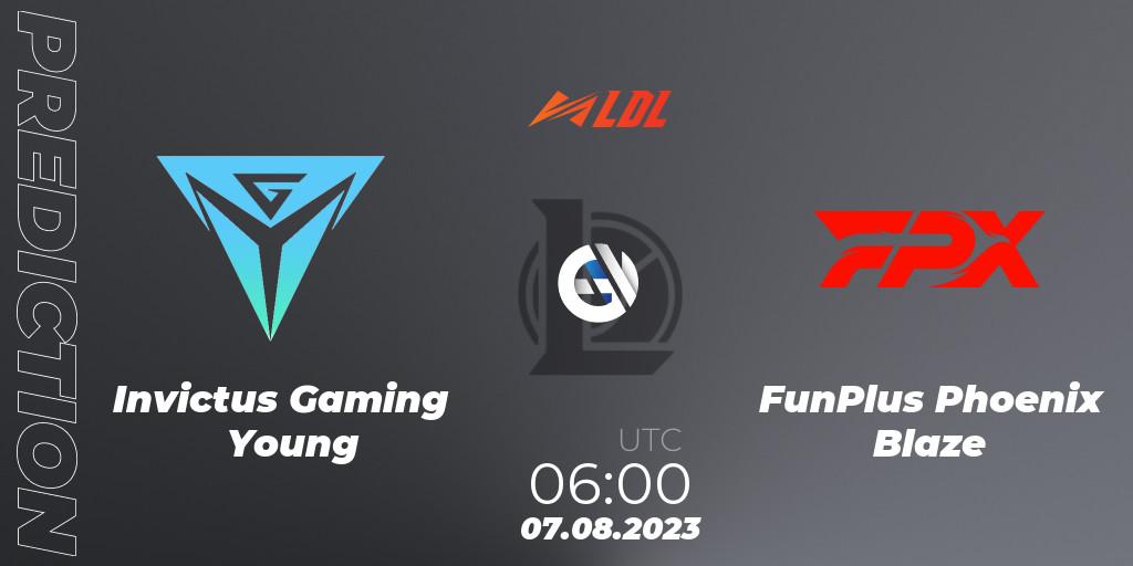 Invictus Gaming Young - FunPlus Phoenix Blaze: ennuste. 07.08.2023 at 06:00, LoL, LDL 2023 - Playoffs