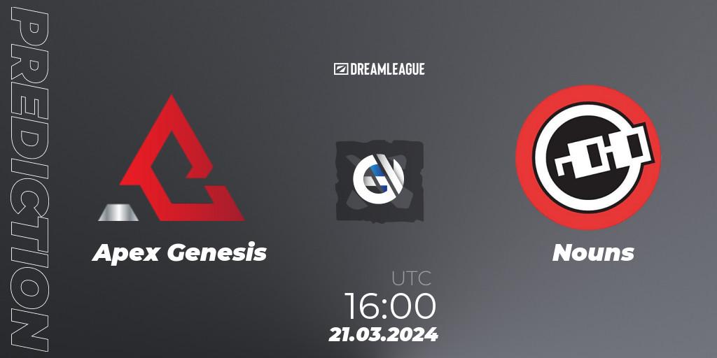 Apex Genesis - Nouns: ennuste. 21.03.24, Dota 2, DreamLeague Season 23: North America Closed Qualifier