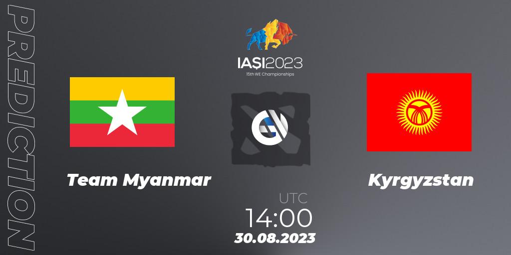 Team Myanmar - Kyrgyzstan: ennuste. 30.08.2023 at 14:30, Dota 2, IESF World Championship 2023