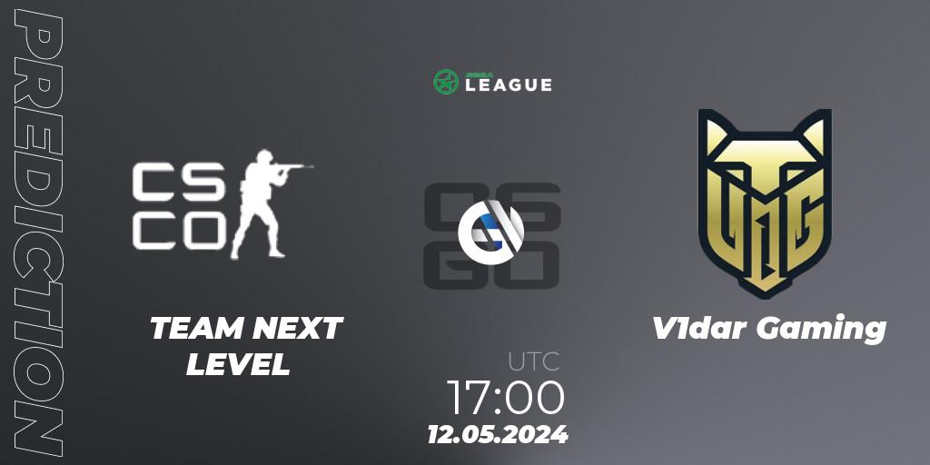 TEAM NEXT LEVEL - V1dar Gaming: ennuste. 12.05.2024 at 17:00, Counter-Strike (CS2), ESEA Season 49: Advanced Division - Europe