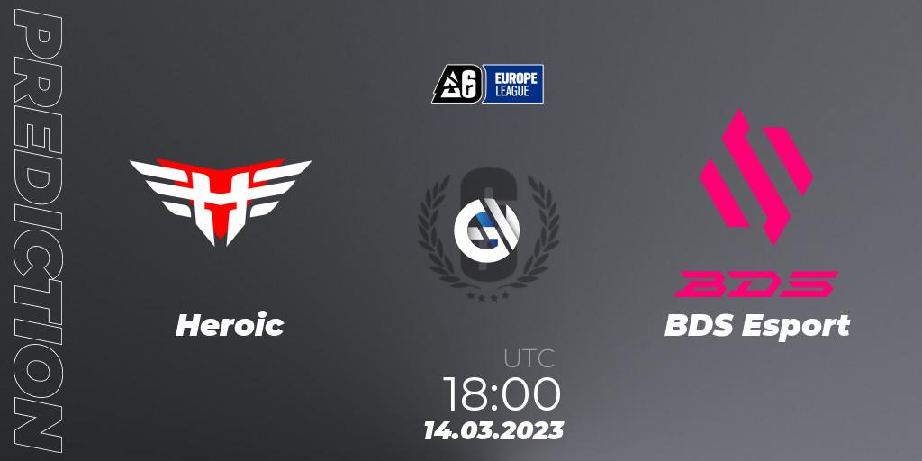 Heroic - BDS Esport: ennuste. 14.03.2023 at 19:30, Rainbow Six, Europe League 2023 - Stage 1