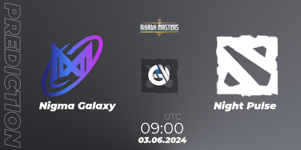 Nigma Galaxy - Night Pulse: ennuste. 03.06.2024 at 09:00, Dota 2, Riyadh Masters 2024: MENA Closed Qualifier