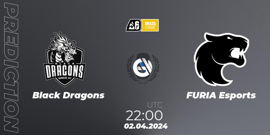 Black Dragons - FURIA Esports: ennuste. 02.04.24, Rainbow Six, Brazil League 2024 - Stage 1