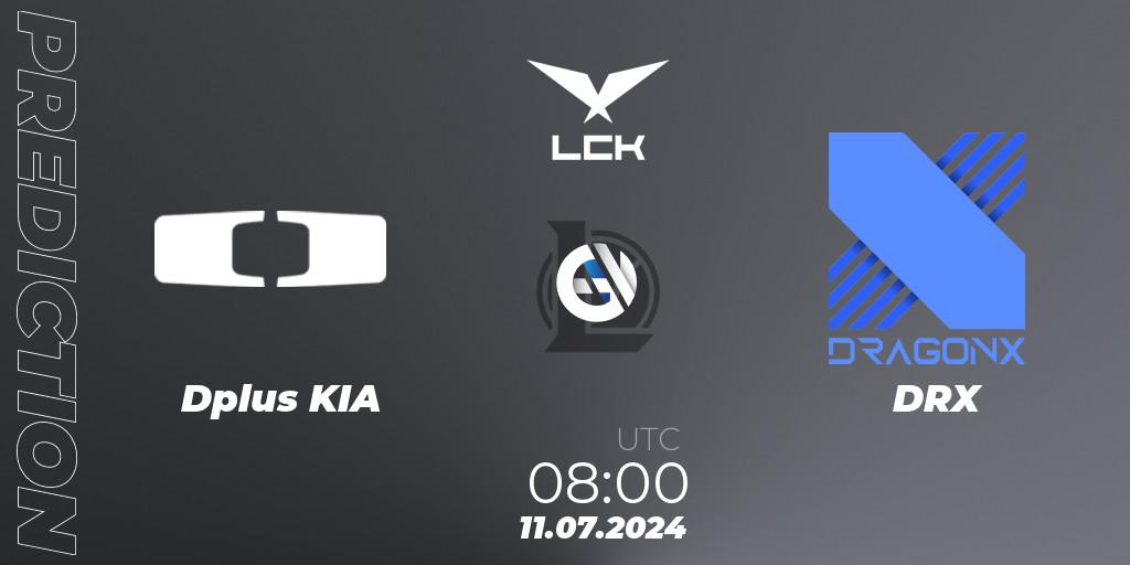 Dplus KIA - DRX: ennuste. 11.07.2024 at 08:00, LoL, LCK Summer 2024 Group Stage