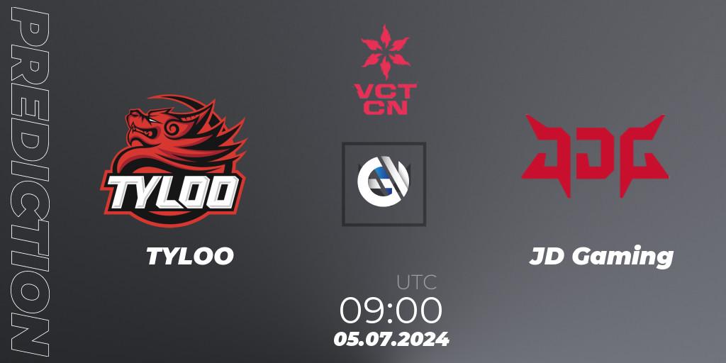 TYLOO - JD Gaming: ennuste. 05.07.2024 at 09:00, VALORANT, VALORANT Champions Tour China 2024: Stage 2 - Group Stage