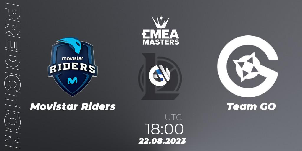 Movistar Riders - Team GO: ennuste. 22.08.2023 at 18:00, LoL, EMEA Masters Summer 2023