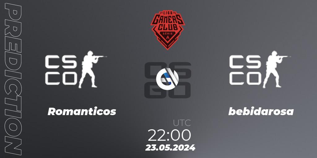 Romanticos - bebidarosa: ennuste. 23.05.2024 at 22:00, Counter-Strike (CS2), Gamers Club Liga Série A: May 2024