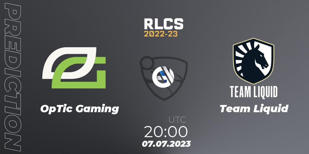 OpTic Gaming - Team Liquid: ennuste. 07.07.23, Rocket League, RLCS 2022-23 Spring Major