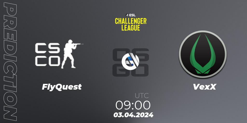 FlyQuest - VexX: ennuste. 03.04.2024 at 09:00, Counter-Strike (CS2), ESL Challenger League Season 47: Oceania
