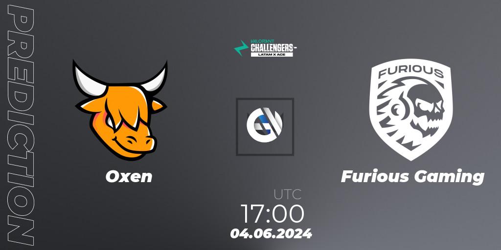 Oxen - Furious Gaming: ennuste. 04.06.2024 at 17:00, VALORANT, VALORANT Challengers 2024 LAS: Split 2